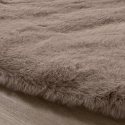 Hochflor Teppich Rund - Comfy Supreme Taupe
