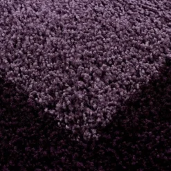 Hochflor Teppich Rund - Edge Lila
