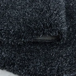 Hochflor Teppich Rund - Fuzzy Anthrazit