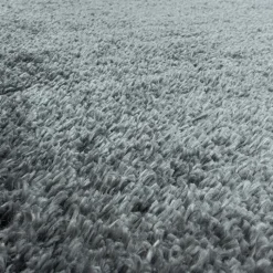 Hochflor Teppich Rund - Fuzzy Grau