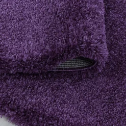 Hochflor Teppich Rund - Fuzzy Lila