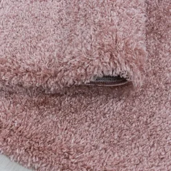 Hochflor Teppich Rund - Fuzzy Rosa