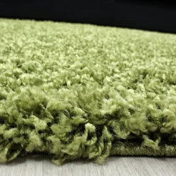 Hochflor Teppich Rund - Life Grün