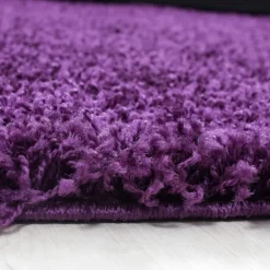 Hochflor Teppich Rund - Life Lila