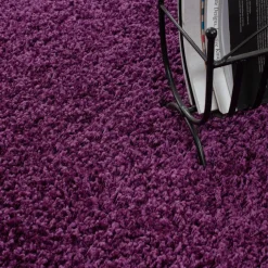 Hochflor Teppich Rund - Life Lila