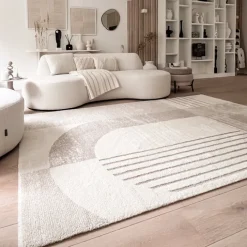 Hochflor Teppich - Serene Shapes Creme