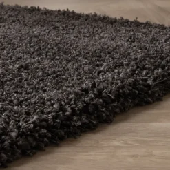 Hochflor Wohnzimmer Teppich - Yves Anthrazit