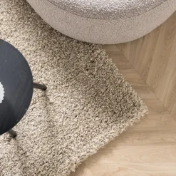 Hochflor Wohnzimmer Teppich - Yves Beige