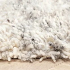 Hochflor Wollteppich - Royal Creme Grau