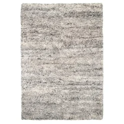 Hochflor Wollteppich - Royal Hellgrau Meliert