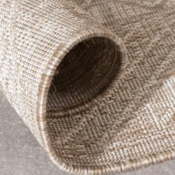 In- & Outdoor Jute Teppich - Atlas Aztec Braun Creme