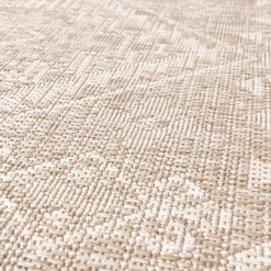 In- & Outdoor Jute Teppich - Atlas Aztec Braun Creme