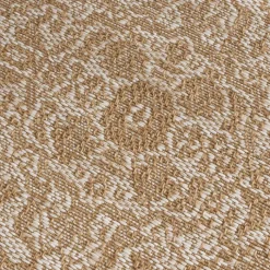 In- & Outdoor Jute Teppich - Daisy Medaillon Weiß