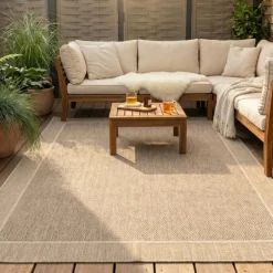 In- & Outdoor Jute Teppich - Fora Edge Natural