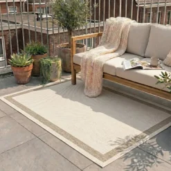 In- & Outdoor Jute Teppich - Nomad Edge Creme