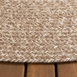 In- & Outdoor Jute Teppich Rund - Bali Braun