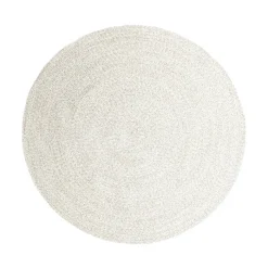 In- & Outdoor Jute Teppich Rund - Bali Weiß