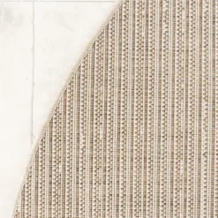 In- & Outdoor Jute Teppich Rund - Nomad Melange Creme