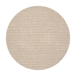 In- & Outdoor Jute Teppich Rund - Nomad Melange Creme