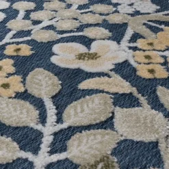 In - & Outdoorteppich - Bloom Oriental Blau