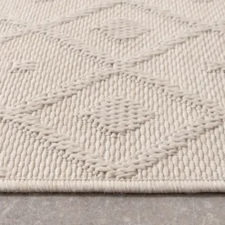 In- & Outdoor Teppich - Dunes Geo Creme