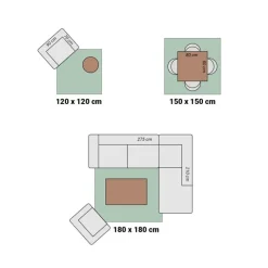 In- & Outdoor Teppich Quadrat - Summer Tile Hellgrau