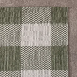 In- & Outdoor Teppich - Ranch Checkerboard Grün