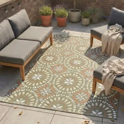 In- & Outdoor Teppich - Ranch Mandala Grün