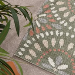 In- & Outdoor Teppich - Ranch Mandala Grün