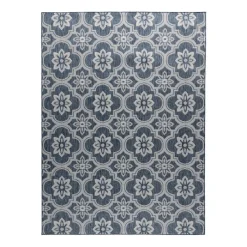 In- & Outdoor Teppich - Rio Flower Blau