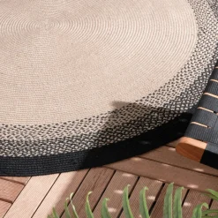 In- & Outdoor Teppich Rund - Florence Schwarz
