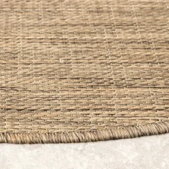 In- & Outdoor Teppich Rund - Malta Melange Natur