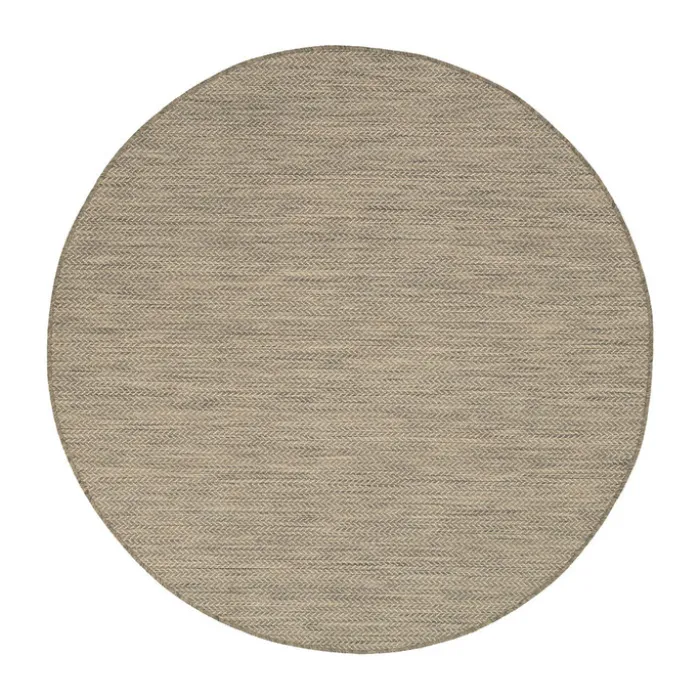 In- & Outdoor Teppich Rund - Malta Arrow Natur
