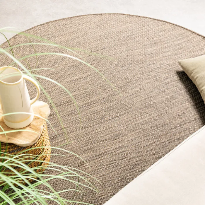 In- & Outdoor Teppich Rund - Malta Arrow Natur