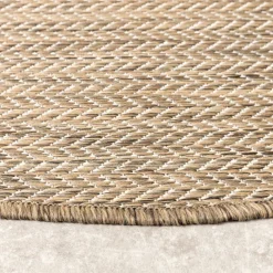In- & Outdoor Teppich Rund - Malta Arrow Natur