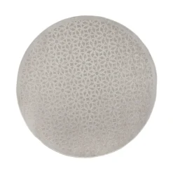 In- & Outdoor Teppich Rund - Piatto Argento Grau Weiß - Ø 160cm