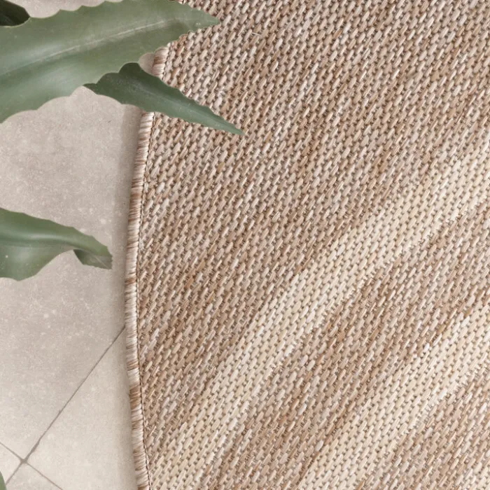 In- & Outdoor Teppich Rund - Sierra Arches Beige Creme