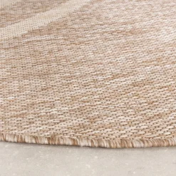 In- & Outdoor Teppich Rund - Sierra Arches Beige Creme