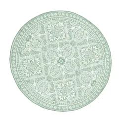 In- & Outdoor Teppich Rund - Summer Oriental Grün