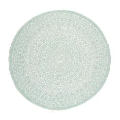 In- & Outdoor Teppich Rund - Summer Azteca Mint