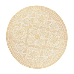 In- & Outdoor Teppich Rund - Summer Oriental Gelb