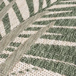 In- & Outdoor Teppich Rund - Tiga Palm Grün