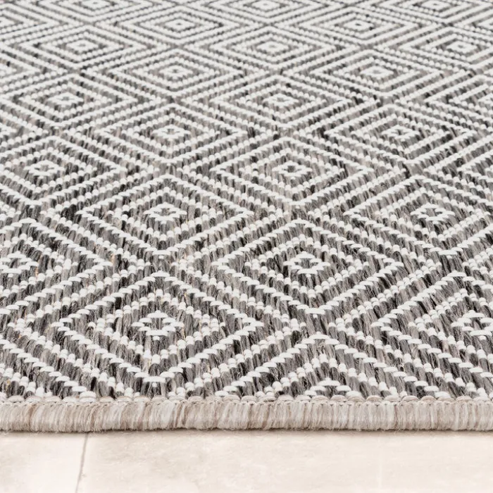 In- & Outdoor Teppich - Summer Tile Grau