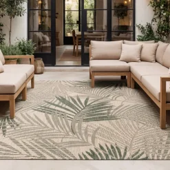 In- & Outdoor Teppich - Tiga Palm Grün