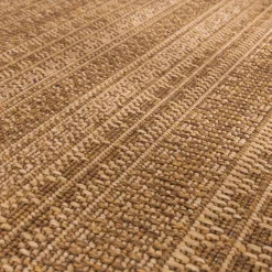 Jute Gartenteppich Rund - Mavi Stripes Creme Braun