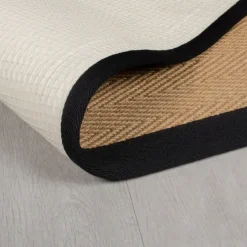 Jute Läufer - Herro Natur Schwarz - 60x230cm