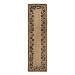 Jute Läufer - Marino Floral Beige - 60x230cm