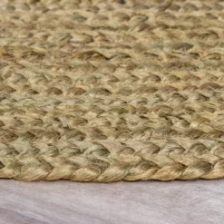 Jute Teppich Rund - Fair Grün