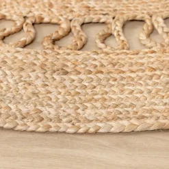 Jute Teppich Rund - Fair Rotan Natur
