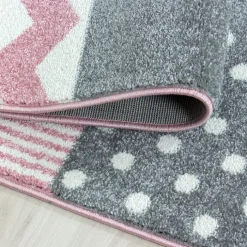 Kinder Teppich - Ava Bunt Rosa